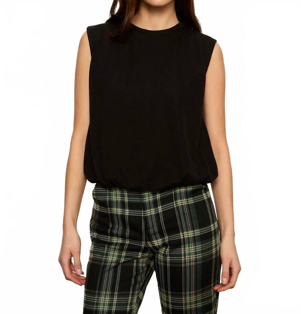NEW SANCTUARY quinn bubble shell top in black